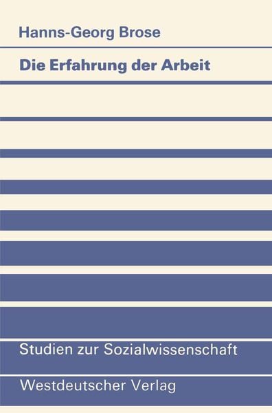 Produktbild: Die Erfahrung der Arbeit