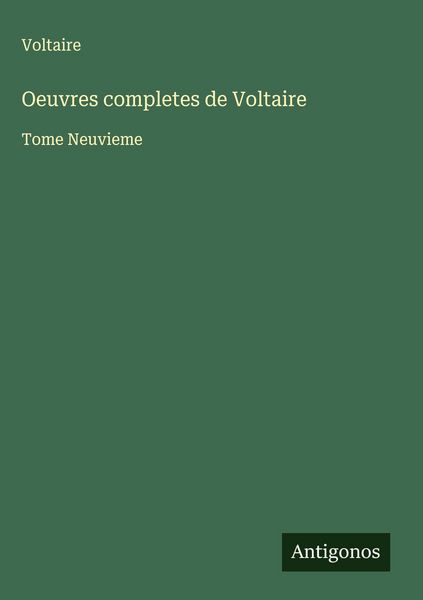 Produktbild: Oeuvres completes de Voltaire