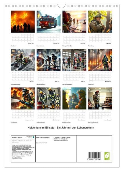 Produktbild: Heldentum im Einsatz - Ein Jahr mit den Lebensrettern (Wandkalender 2026 DIN A3 hoch), CALVENDO Monatskalender