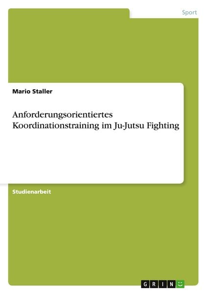Produktbild: Anforderungsorientiertes Koordinationstraining im Ju-Jutsu Fighting