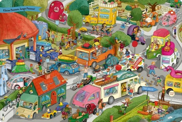 Produktbild: Camper, Zelt und Ferienzeit. Unser gro&szlig;es Reise-Wimmelbuch