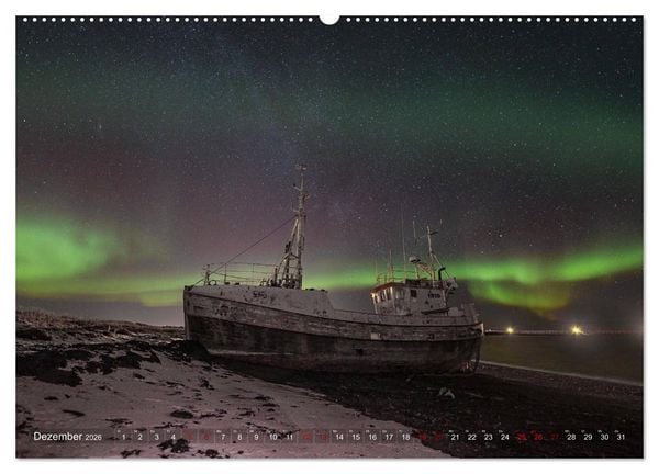 Produktbild: Aurora Borealis - Lichter des Nordens (hochwertiger Premium Wandkalender 2026 DIN A2 quer), Kunstdruck in Hochglanz