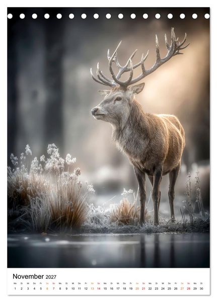 Produktbild: Tiere im Winter - eisige Eleganz (Tischkalender 2027 DIN A5 hoch), CALVENDO Monatskalender