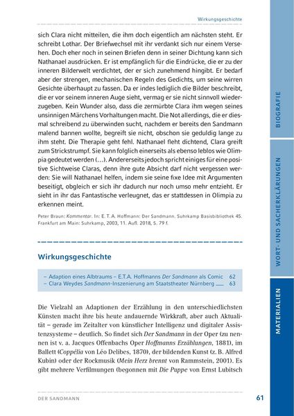 Produktbild: Der Sandmann von E. T. A. Hoffmann (Textausgabe)