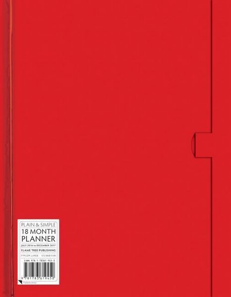Produktbild: Red Large Plain & Simple 18 Month Planner 2017