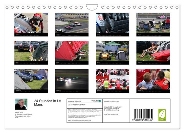 Produktbild: 24 Stunden in Le Mans (Wandkalender 2027 DIN A4 quer), CALVENDO Monatskalender