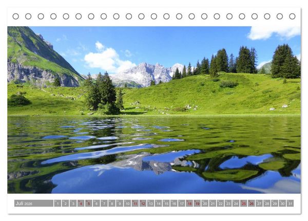 Produktbild: Wanderbares L&auml;ndle - Impressionen aus Vorarlberg (Tischkalender 2026 DIN A5 quer), CALVENDO Monatskalender