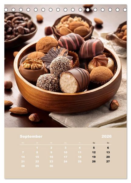 Produktbild: S&uuml;&szlig;e Vielfalt &ndash; Monat f&uuml;r Monat (Tischkalender 2026 DIN A5 hoch), CALVENDO Monatskalender