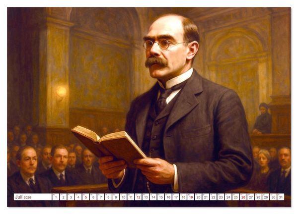 Produktbild: Rudyard Kipling (hochwertiger Premium Wandkalender 2026 DIN A2 quer), Kunstdruck in Hochglanz