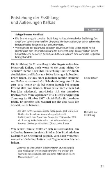 Produktbild: Lekt&uuml;rehilfen Franz Kafka, 'Die Verwandlung'. Interpretationshilfe f&uuml;r Oberstufe und Abitur
