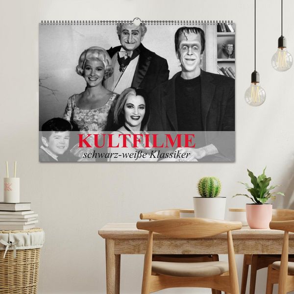 Produktbild: Kultfilme - schwarz-wei&szlig;e Klassiker (Wandkalender 2026 DIN A2 quer), CALVENDO Monatskalender