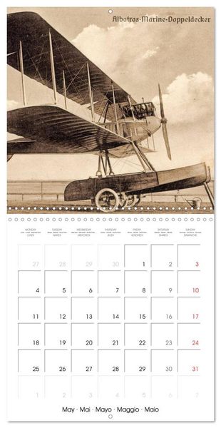 Produktbild: Biplanes on historic postcards (Wall Calendar 2026 12 &times; 12 Inch) CALVENDO 12 Month Wall Calendar