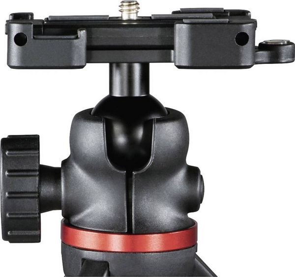 Produktbild: Hama Solid Tischstativ 1/4 Zoll Arbeitsh&ouml;he=16 - 19 cm Schwarz Kugelkopf, Wasserwaage, inkl. Smartphonehalter