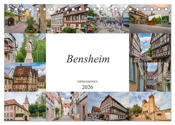 Produktbild: Bensheim Impressionen (Tischkalender 2026 DIN A5 quer), CALVENDO Monatskalender