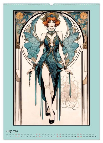 Produktbild: Women's Images of the Belle &Eacute;poque (Wall Calendar 2026 DIN A2 portrait), CALVENDO 12 Month Wall Calendar