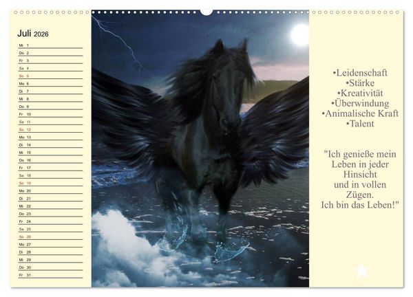 Produktbild: Tarot. Spirituell durch das Jahr (hochwertiger Premium Wandkalender 2026 DIN A2 quer), Kunstdruck in Hochglanz