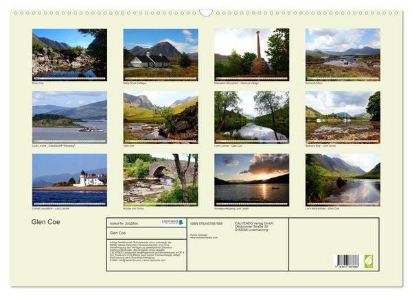 Produktbild: Glen Coe (Wandkalender 2026 DIN A2 quer), CALVENDO Monatskalender
