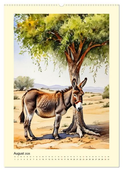 Produktbild: Esel - zauberhafte Langohren (hochwertiger Premium Wandkalender 2026 DIN A2 hoch), Kunstdruck in Hochglanz