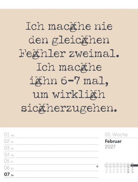 Produktbild: Klartext Spr&uuml;chekalender Wochenplaner 2027