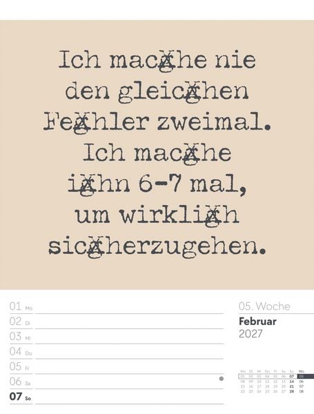 Produktbild: Klartext Spr&uuml;chekalender Wochenplaner 2027