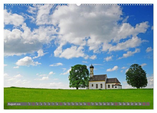 Produktbild: Romantic Places In Bavaria (High Quality Premium Wall Calendar 2026 DIN A2 landscape),CALVENDO 12 Month Wall Calendar