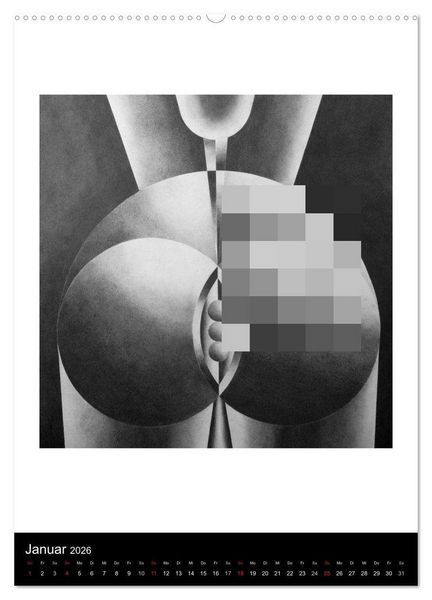 Produktbild: Akt abstrakt - Abstrakte Aktzeichnungen (hochwertiger Premium Wandkalender 2026 DIN A2 hoch), Kunstdruck in Hochglanz