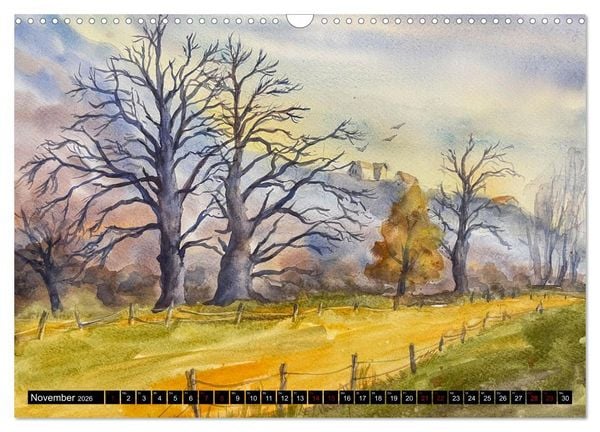 Produktbild: Dresden und das Elbtal - Ein Aquarellkalender von Claudia Pinkau (Wandkalender 2026 DIN A3 quer), CALVENDO Monatskalender