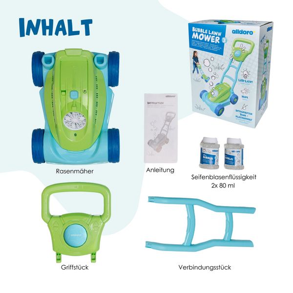 Produktbild: alldoro - Seifenblasen-Rasenm&auml;her f&uuml;r Kinder