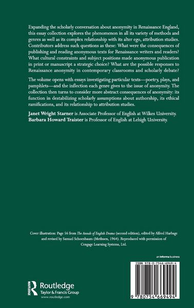 Produktbild: Anonymity in Early Modern England