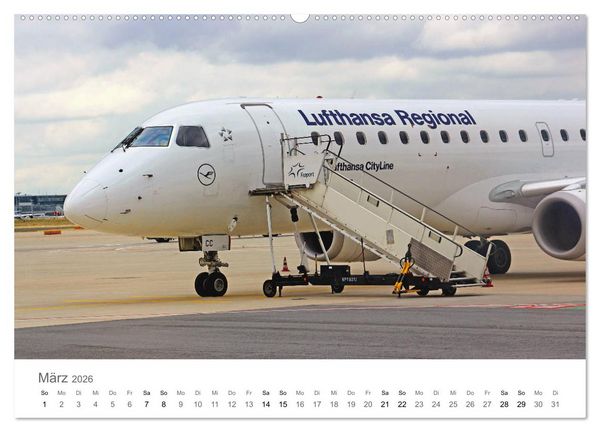 Produktbild: Gro&szlig;e und kleine Flieger am Flughafen (hochwertiger Premium Wandkalender 2026 DIN A2 quer), Kunstdruck in Hochglanz