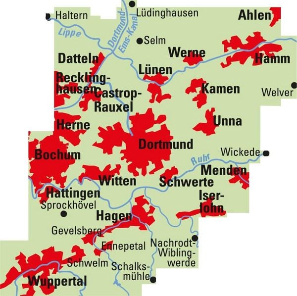 Produktbild: BVA ADFC Regionalkarte radrevier.ruhr Ost 1:50.000