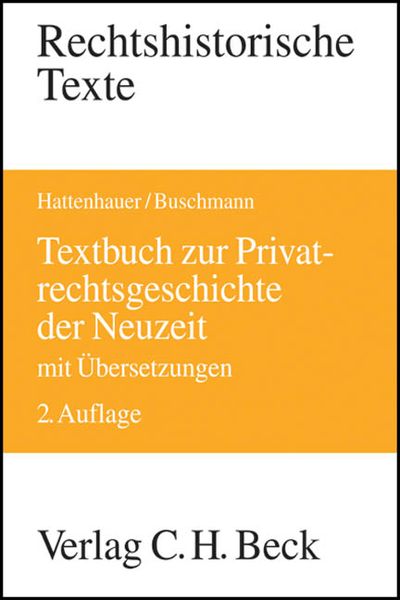 Produktbild: Textbuch zur Privatrechtsgeschichte der Neuzeit