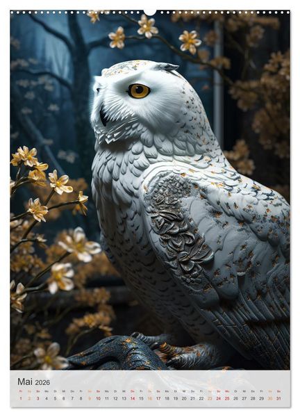 Produktbild: Fantastische Vogelwelt (hochwertiger Premium Wandkalender 2026 DIN A2 hoch), Kunstdruck in Hochglanz