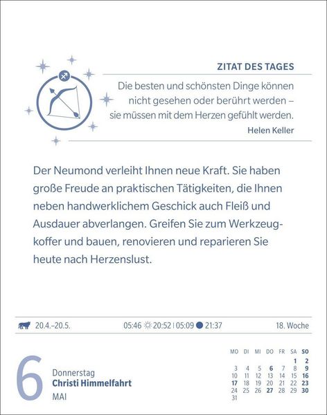 Produktbild: Sch&uuml;tze Sternzeichenkalender 2027 - Tagesabrei&szlig;kalender - Ihr Horoskop f&uuml;r jeden Tag