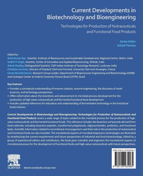 Produktbild: Current Developments in Biotechnology and Bioengineering