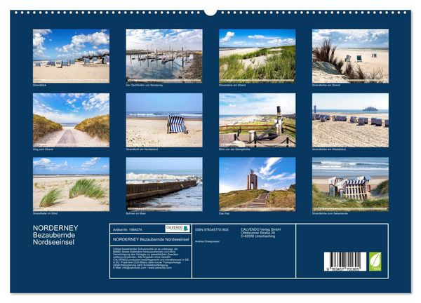 Produktbild: NORDERNEY Bezaubernde Nordseeinsel (hochwertiger Premium Wandkalender 2026 DIN A2 quer), Kunstdruck in Hochglanz