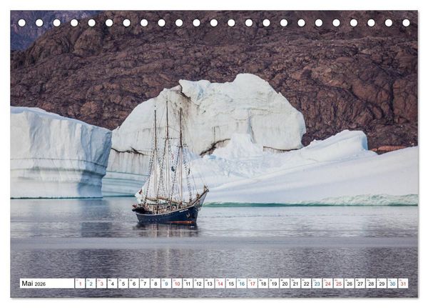 Produktbild: Scoresbysund - Sommer im gr&ouml;&szlig;ten und l&auml;ngsten Fjordsystem der Welt (Tischkalender 2026 DIN A5 quer), CALVENDO Monatskalender