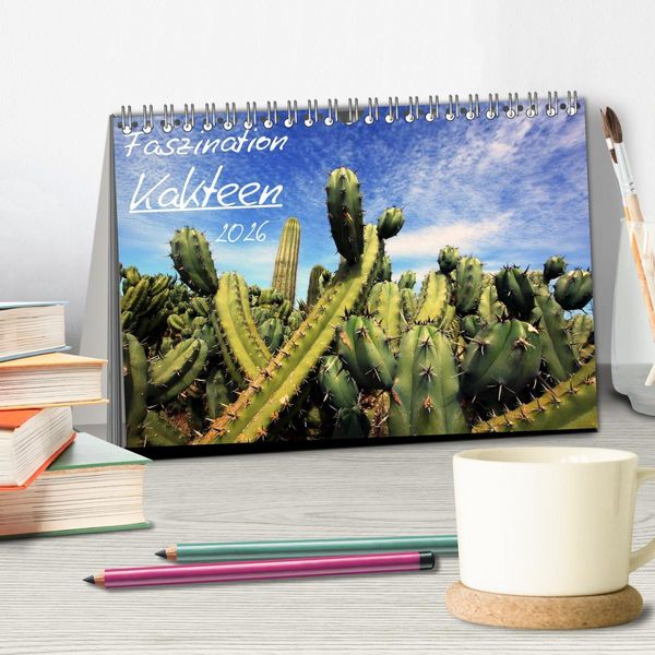 Produktbild: Faszination Kakteen (Tischkalender 2026 DIN A5 quer), CALVENDO Monatskalender