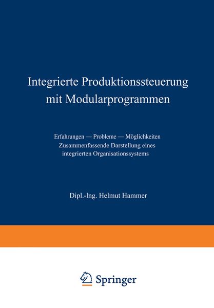 Produktbild: Integrierte Produktionssteuerung mit Modularprogrammen