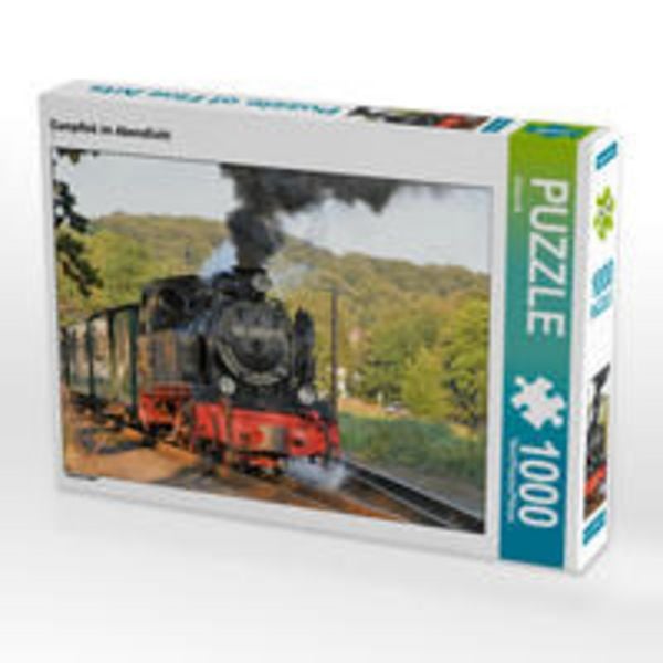 CALVENDO Puzzle Dampflok im Abendlicht 1000 Teile Lege-Größe 64 x 48 cm Foto-Puzzle Bild von Silvia Ott
