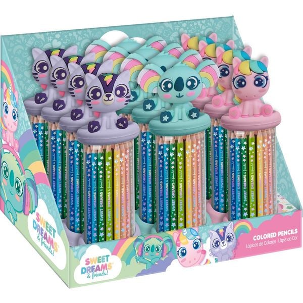 Produktbild: SWEET DREAMS Buntstifte 3D Topper 12 St&uuml;ck