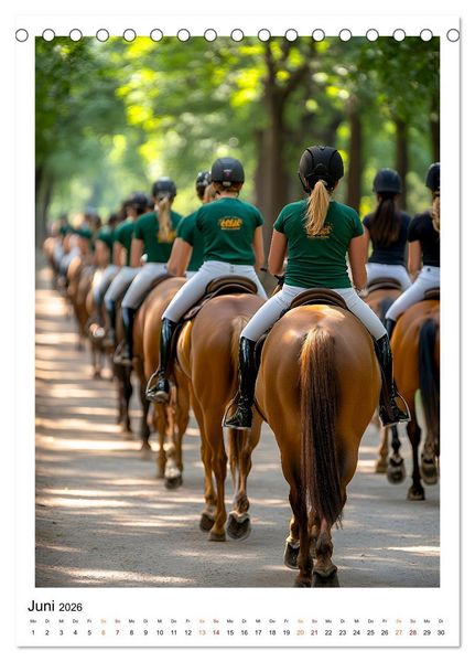 Produktbild: Faszination Reiten (Tischkalender 2026 DIN A5 hoch), CALVENDO Monatskalender
