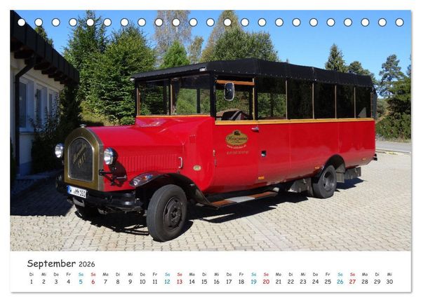 Produktbild: Omnibusse von heute und fr&uuml;her (Tischkalender 2026 DIN A5 quer), CALVENDO Monatskalender