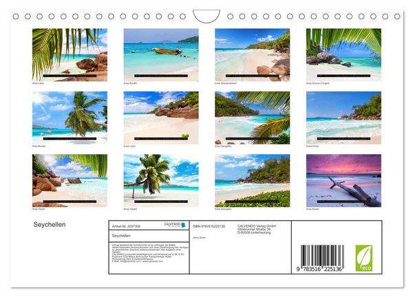 Produktbild: Seychellen (Wandkalender 2026 DIN A4 quer), CALVENDO Monatskalender