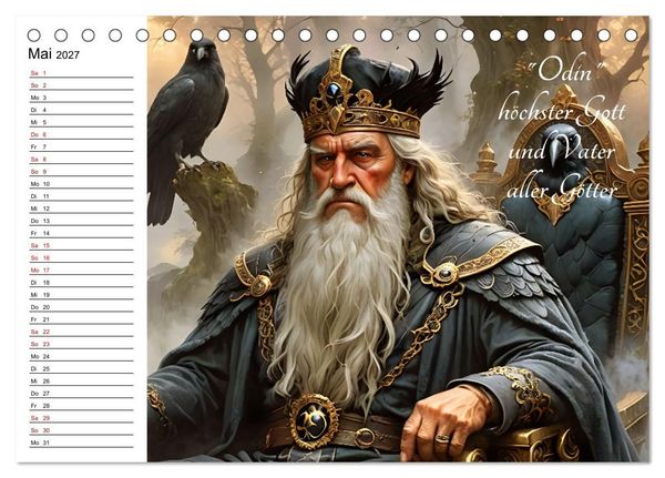 Produktbild: Unsterbliche Mythen des Nordens (Tischkalender 2027 DIN A5 quer), CALVENDO Monatskalender