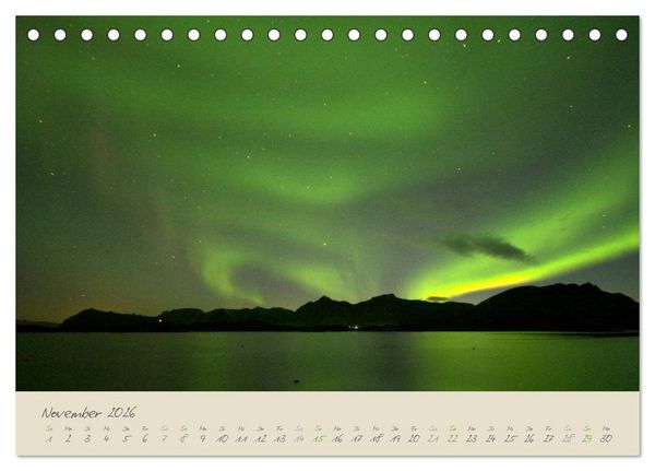 Produktbild: Zauber des Nordlichts - Aurora borealis (Tischkalender 2026 DIN A5 quer), CALVENDO Monatskalender