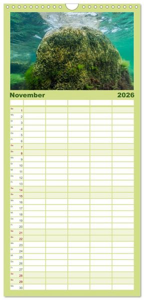 Produktbild: Familienplaner 2026 - Unter Wasser rund um Fehmarn mit 5 Spalten (Wandkalender, 21 x 45 cm) CALVENDO