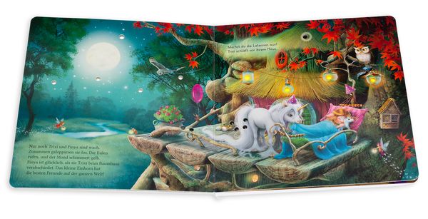 Produktbild: Kleines Einhorn Funkelstern. Puste das Licht aus! Schlafenszeit im Wunschwald