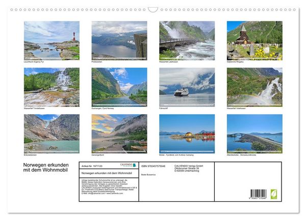 Produktbild: Norwegen erkunden mit dem Wohnmobil (Wandkalender 2026 DIN A2 quer), CALVENDO Monatskalender