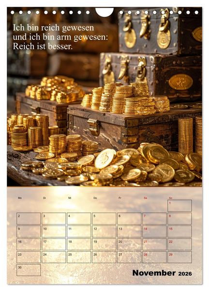 Produktbild: Der Geld-Anlock-Kalender (Wandkalender 2026 DIN A4 hoch), CALVENDO Monatskalender